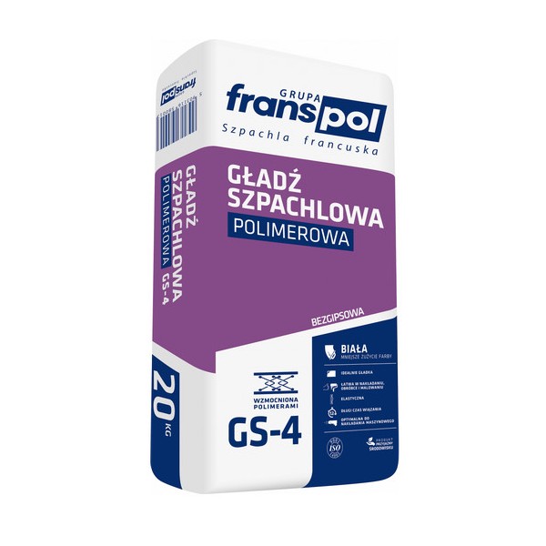 Gładź szpachlowa polimerowa GS-4 FRANSPOL 20kg