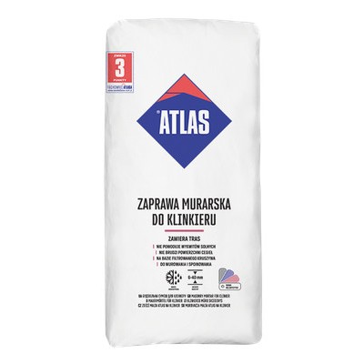 Zaprawa murarska do klinkieru z trasem grafit ATLAS 25kg