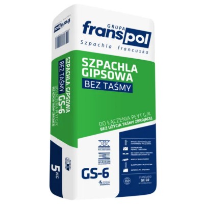 Szpachla gipsowa bez taśmy GS-6 FRANSPOL 5kg