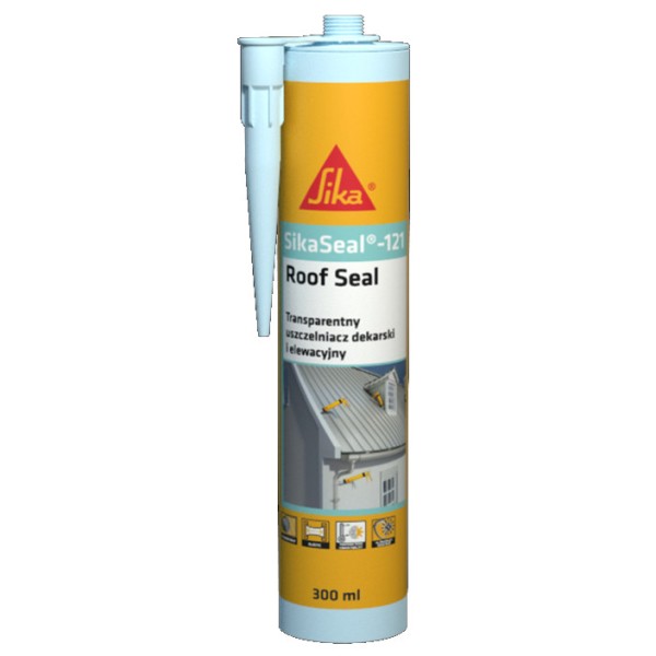 Transparentny uszczelniacz do prac dekarskich i elewacyjnych Sika SikaSeal®-121 Roof Seal 300ml