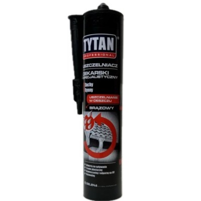 Tani silikon uszczelniacz dekarski brązowy specjal TYTAN 280ml