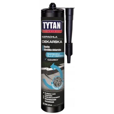 SILIKON szpachla dekarska TYTAN 280ml czarna