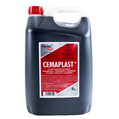 Plastyfikator do zapraw i tynków CEMAPLAST BARWA SAM 5L najtaniej