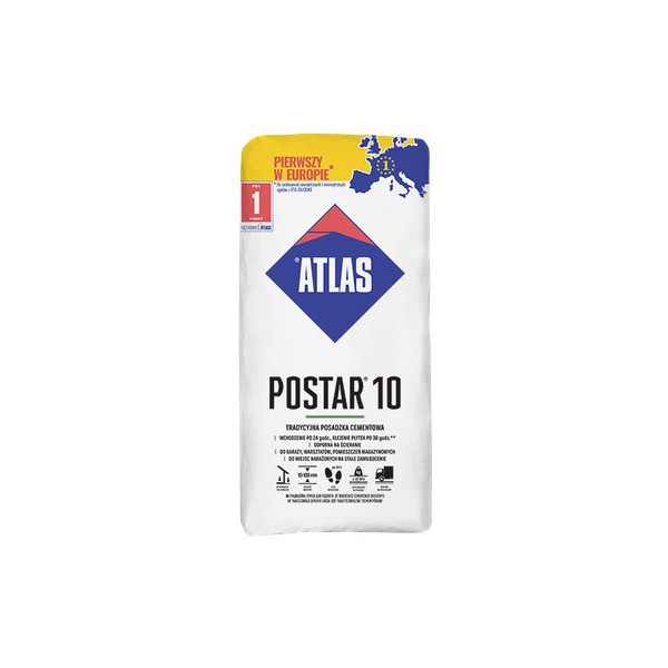 Tradycyjna posadzka cementowa POSTAR 10 10-100mm ATLAS 25kg