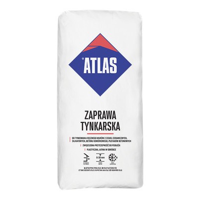Tania zaprawa tradycyjna tynkarska ATLAS 25kg  z szybką dostawą!