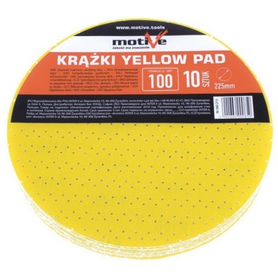 Krążki ścierne na rzep z otworami Yellow Pad MOTIVE