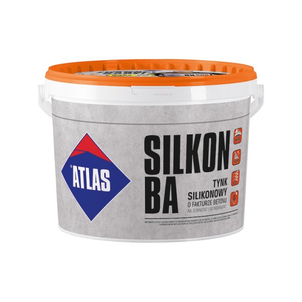 Tynk silikonowy o fakturze betonu BA Atlas 20kg