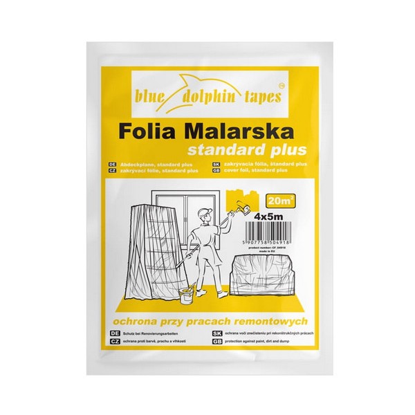 Folia malarska Standard Plus BLUE DOLPHIN CF-250 4x5m