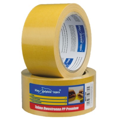TAŚMA DELFIN dwustronna żółta 50mmx25mb