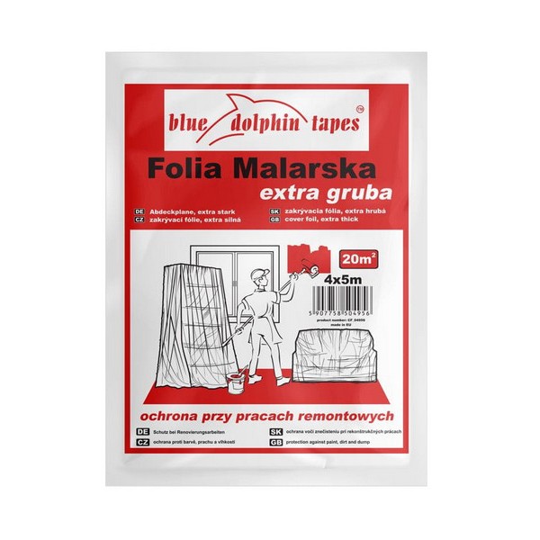 Folia malarska Extra Gruba CF-890 Blue Dolphin 4x5m