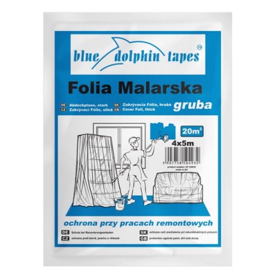 Folia malarska Gruba CF-380 Blue Dolphin 4x5m