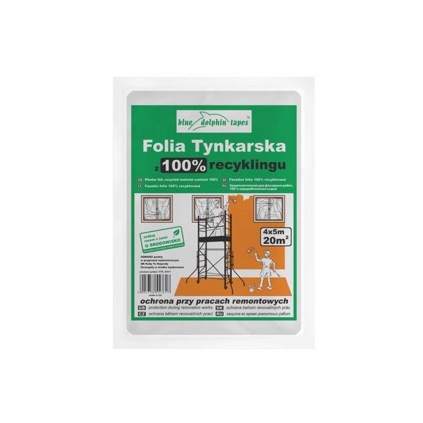 Folia tynkarska z 100% recyklingu Blue Dolphin 4x5m