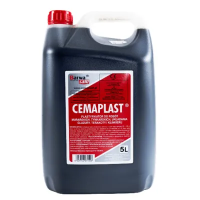 Plastyfikator do zapraw i tynków CEMAPLAST BARWA SAM 5L najtaniej