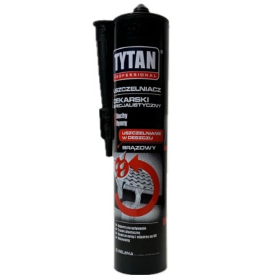 Tani silikon uszczelniacz dekarski brązowy specjal TYTAN 280ml