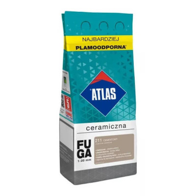 FUGA ATLAS CERAMICZNA 1-20mm CEMENTOWY 211 2kg
